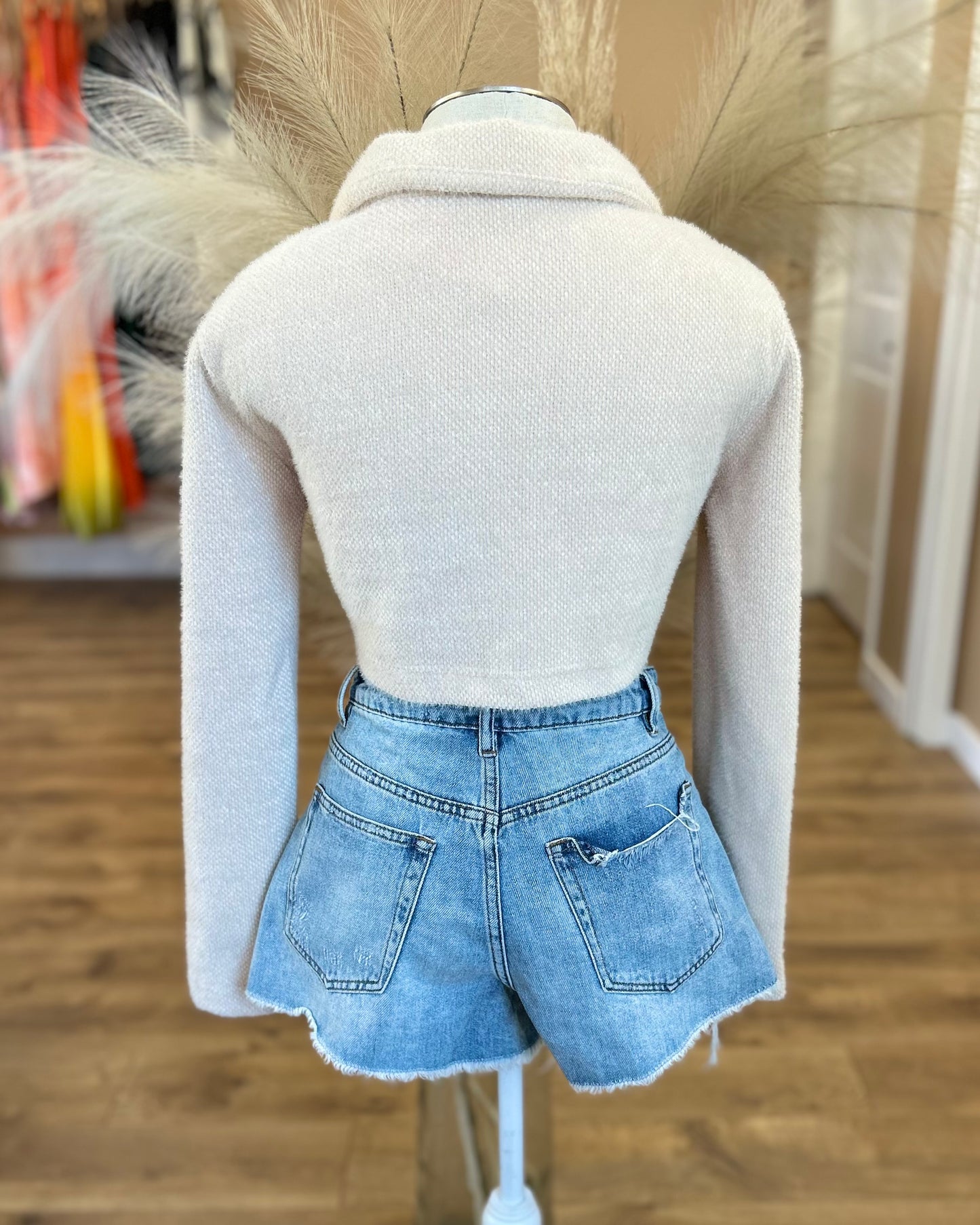 PEARL DENIM SHORTS