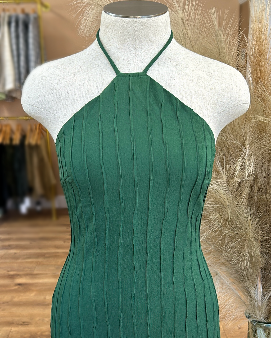 HALTER NECK MIDI DRESS