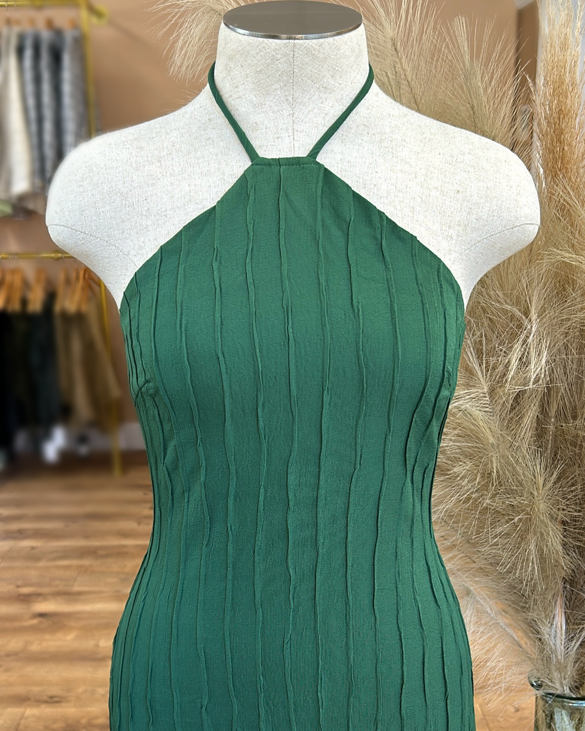 HALTER NECK MIDI DRESS