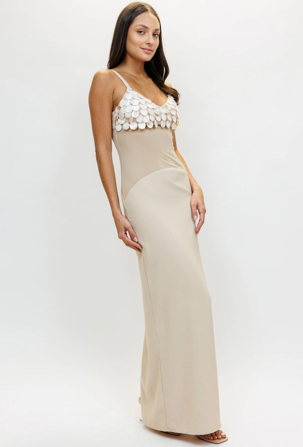 COASTAL CHIC SHELL MAXI DRESS