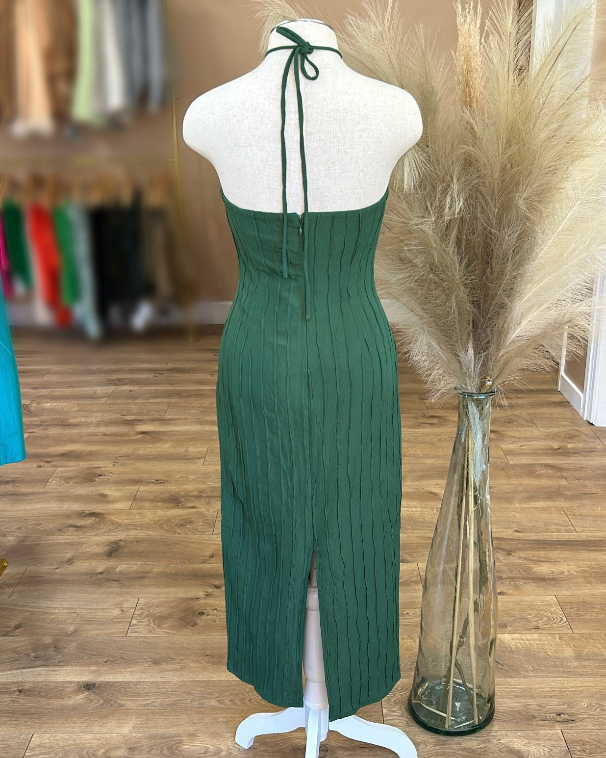HALTER NECK MIDI DRESS