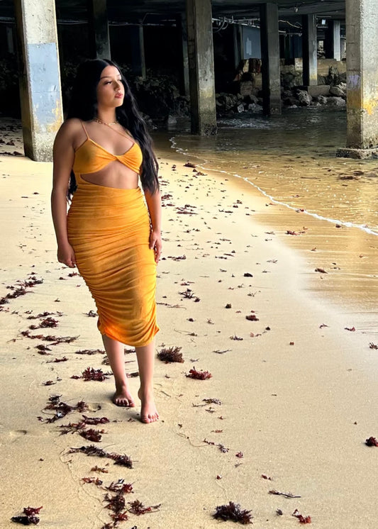 Vacation ready ORANGE DRESS