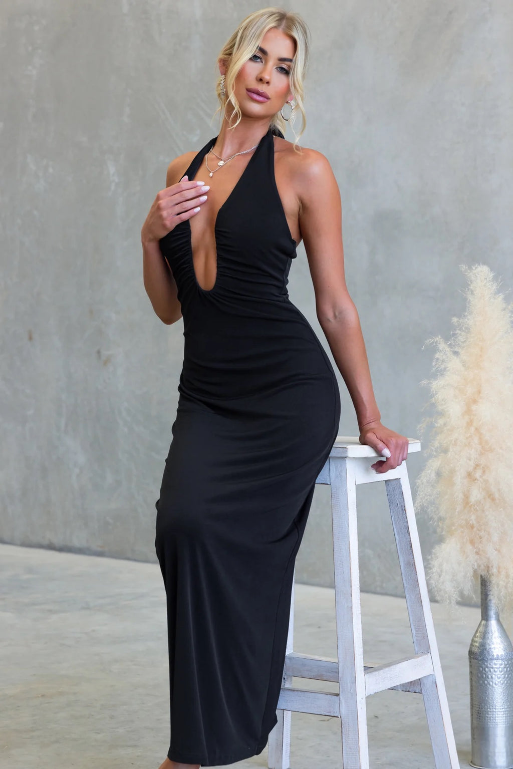 SLINKY MAXI KNIT DRESS