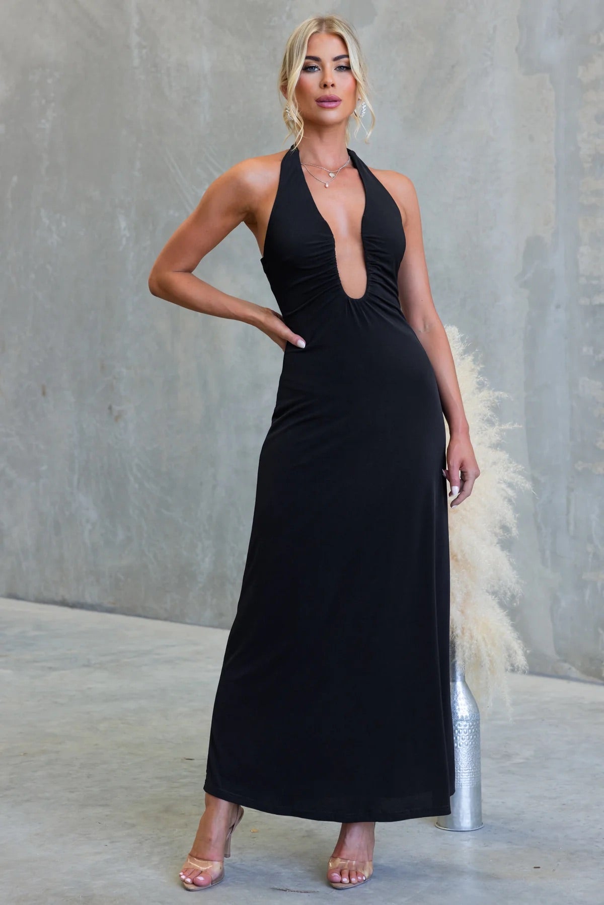 SLINKY MAXI KNIT DRESS