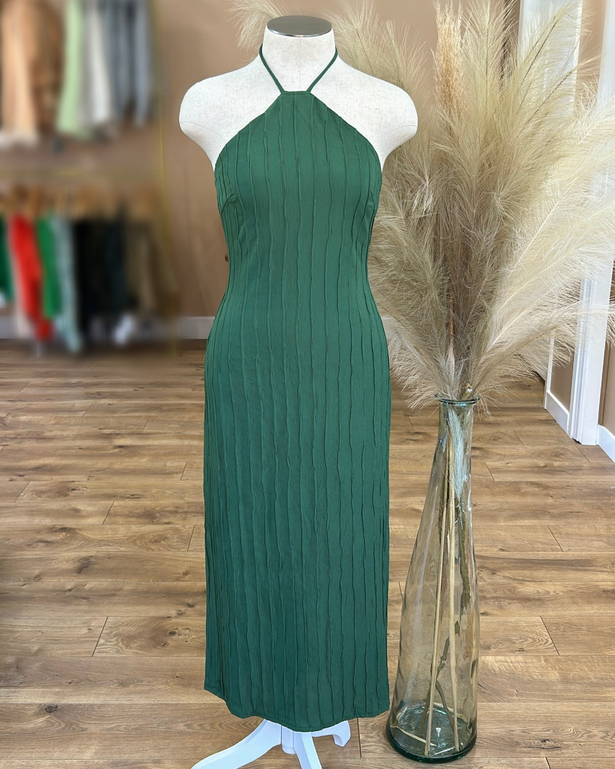 HALTER NECK MIDI DRESS