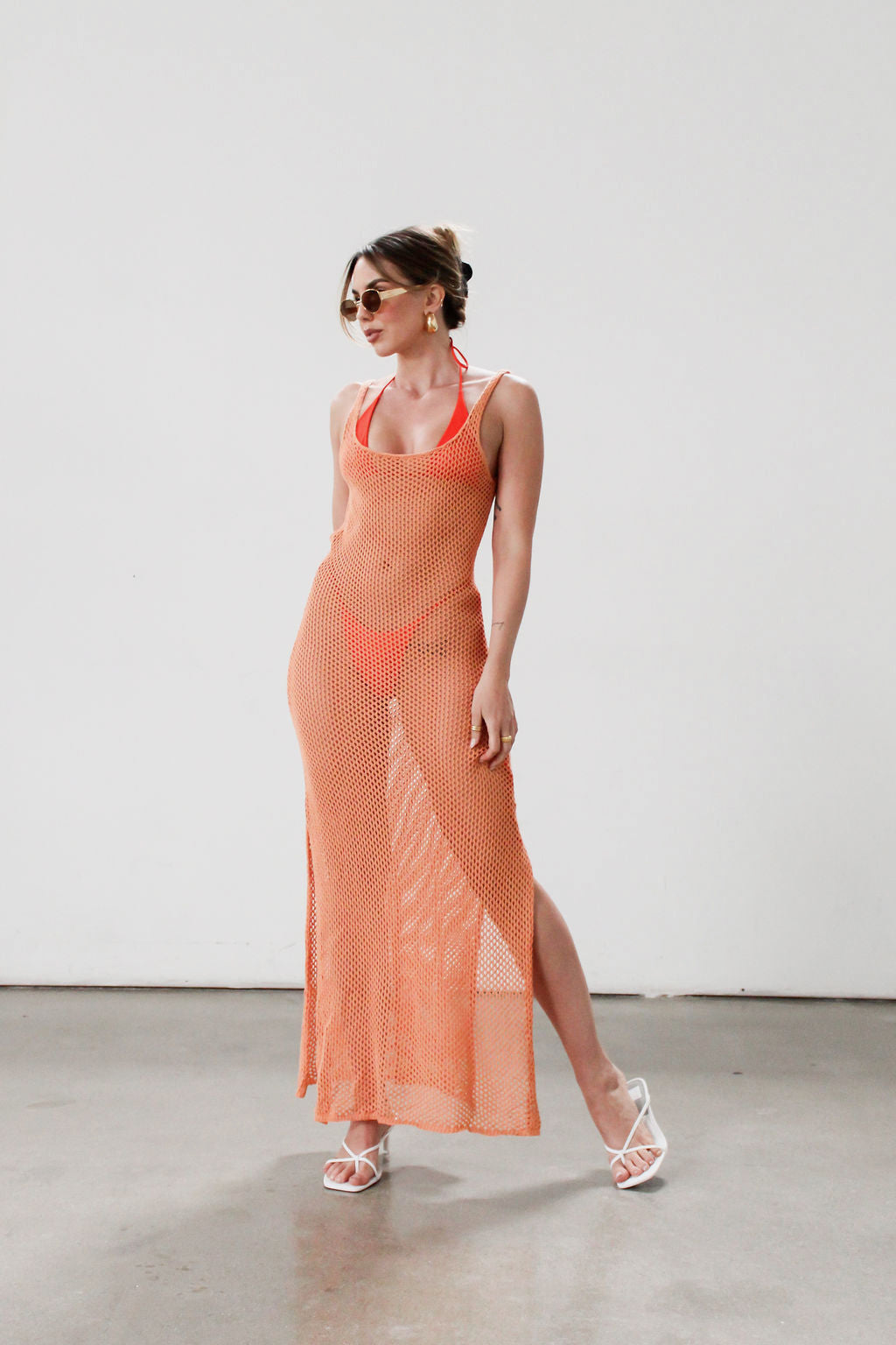 SHEER CROCHER MAXI DRESS