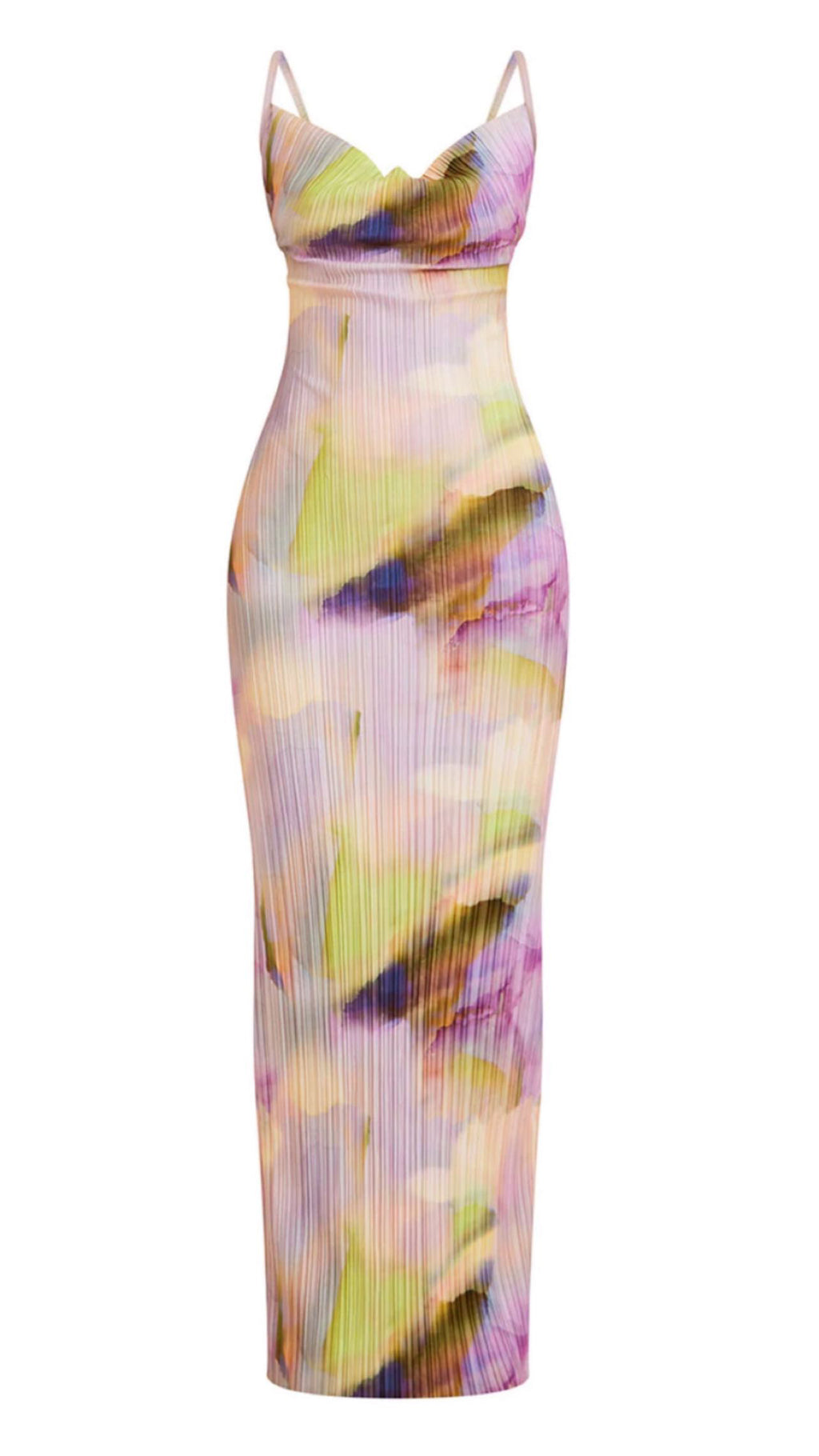 Multi color pleaded dress