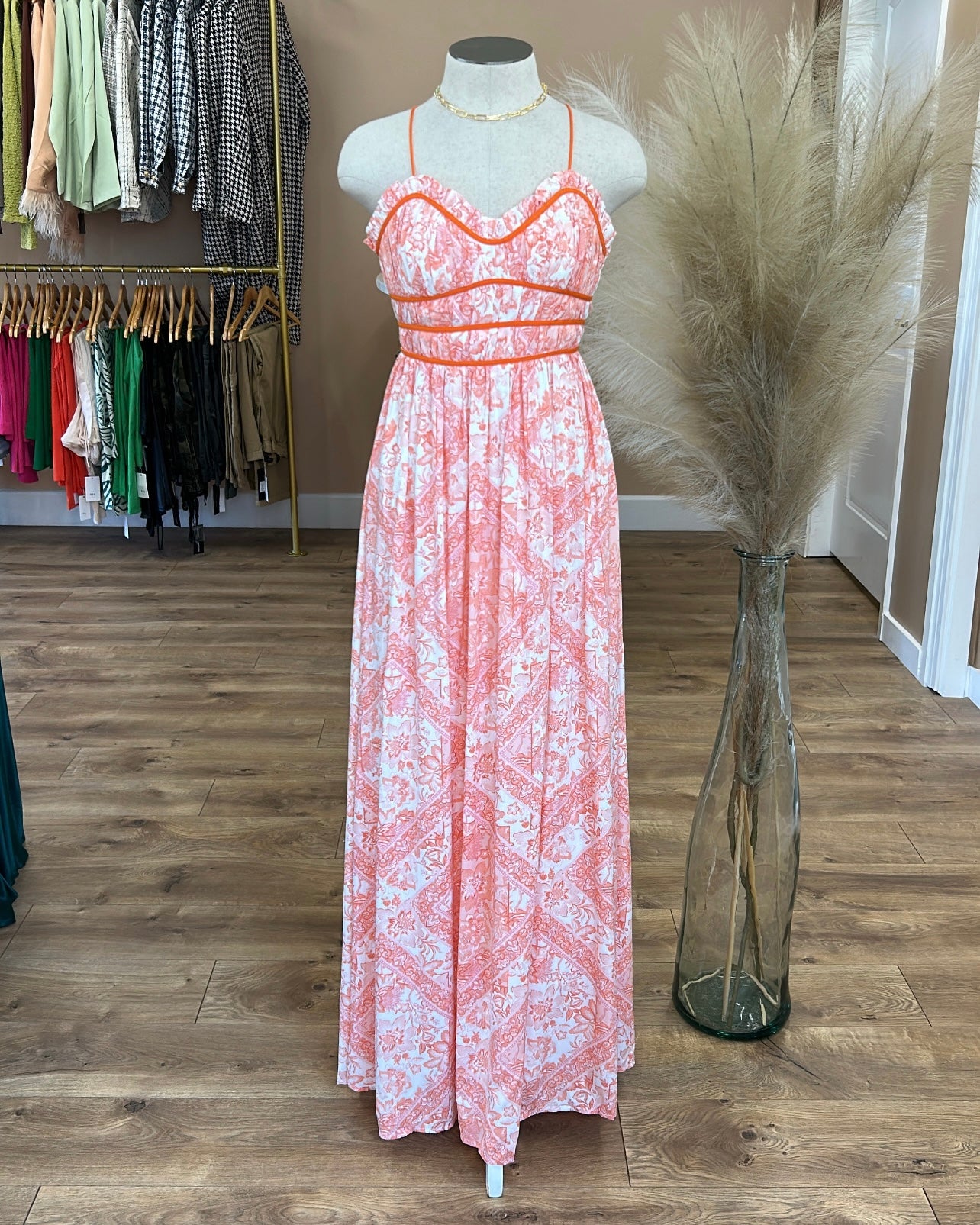 LACE UP MAXI DRESS
