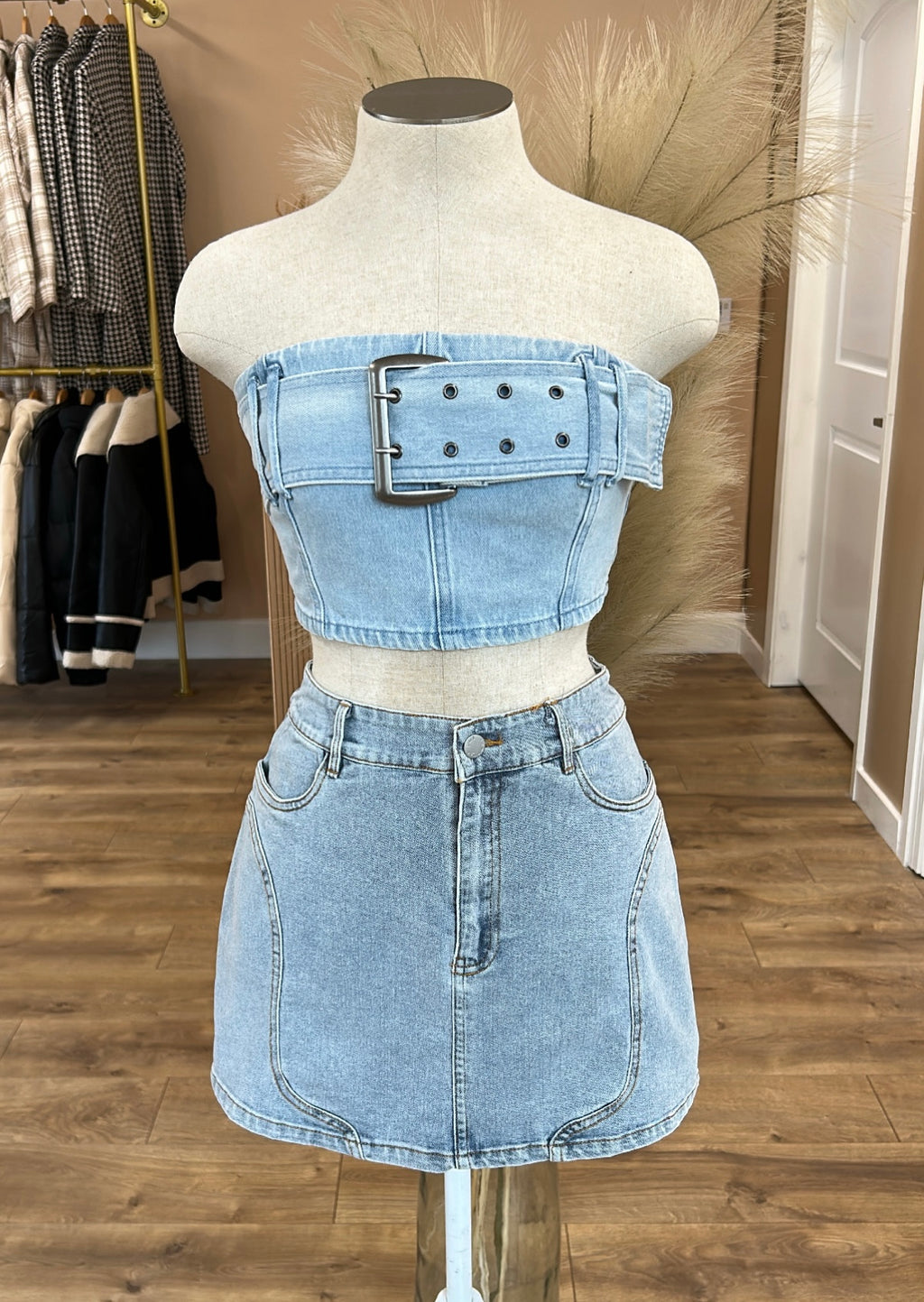 DENIM MINI SKIRT