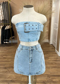 DENIM MINI SKIRT